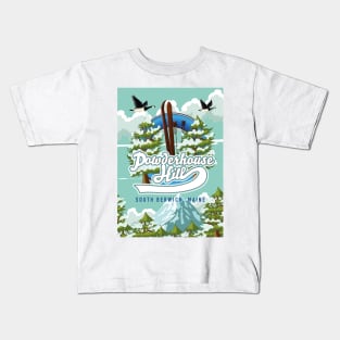 Powderhouse Hill ,South Berwick ,Maine ski poster Kids T-Shirt